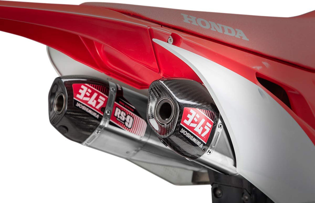 Yoshimura 961-1909 Rs-9 Header/Canister/End Cap Exhaust Dual Slip-On Ss-Al-Cf