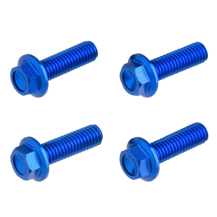 DRC Aluminum Flange Bolts Blue 6x20mm 4 Pack D58-51-120