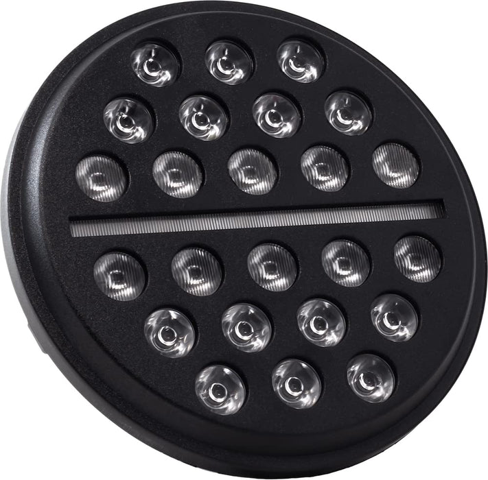 Letric Lighting Co. LLC-ILHC-7B 7in. LED Headlight for compatible with Indian - Buck-Shot Style Multi-compatible with Mini LED - Black