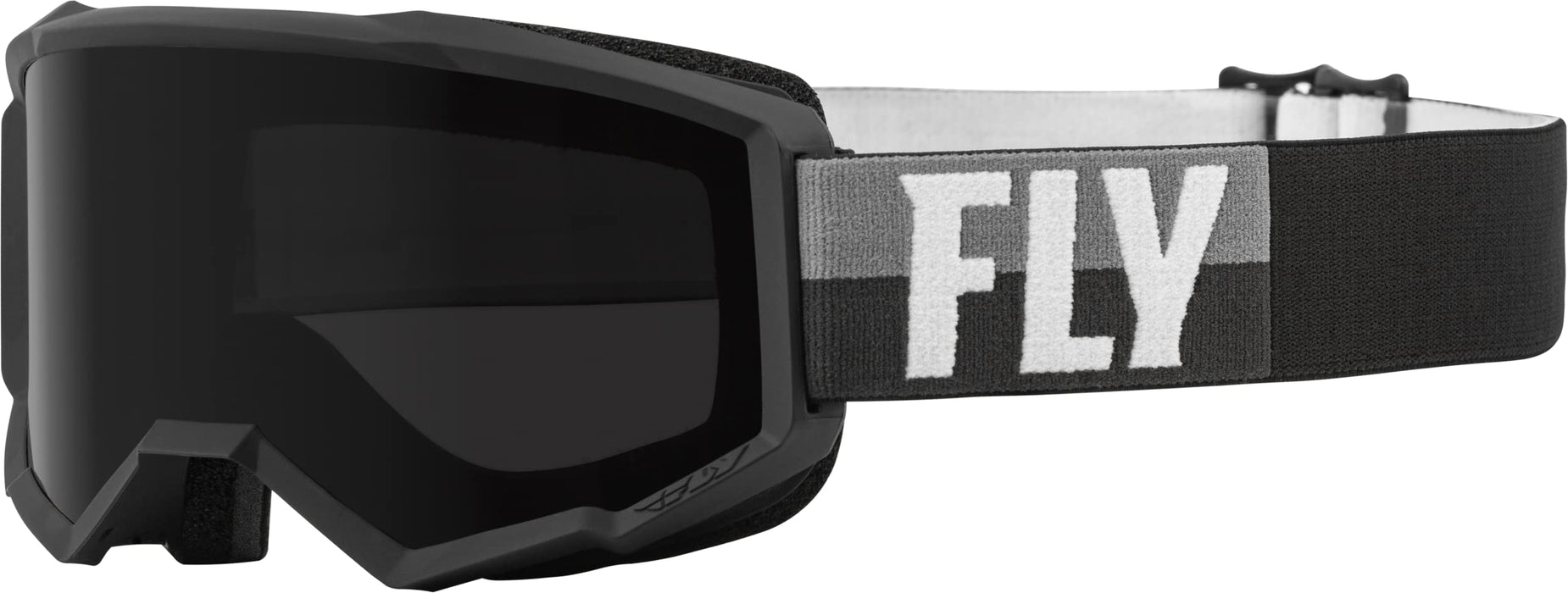 Fly Racing 37-51672 Zone W/C Goggle Black/White W/Dark Smoke Hydrophoc Lens