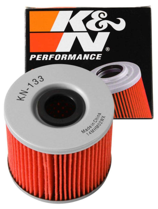 K&N Motorcycle Oil Filter: High Performance, Premium, Designed to be used with Synthetic or Conventional Oils: Fits Select Suzuki, Bimota Vehicles, KN-133