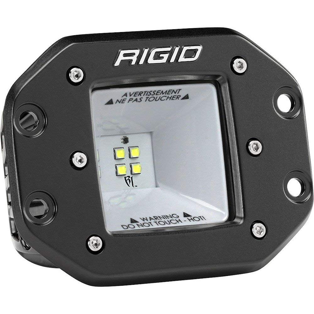 RIGID 2X2 115 Degree Dc Led Scene Light, Flush Mount, Black Housing, Single 681523