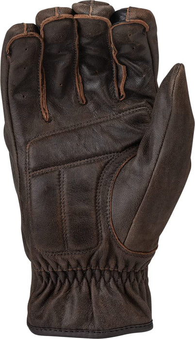 Highway 21 Men's Motorcycle Jab Full Leather Gloves (Brown, 4X-Large)