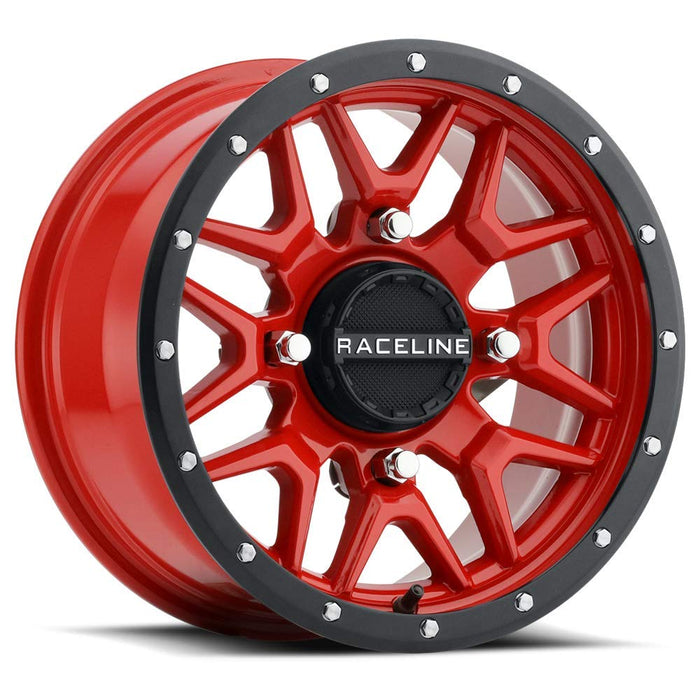 Raceline Krank Wheel Black/RED Aluminum (14 x 7. inches /1 x 1 mm, 38 mm Offset)