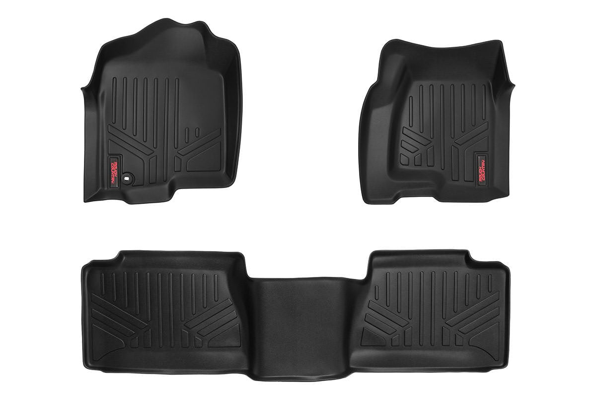 Rough Country Floor Mats Fr & Rr Ext Cab Fits Chevy/GMC 1500 (99-06 & Classic) M-29912