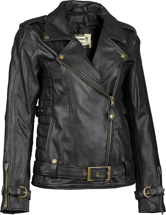 Highway 21 Women's Motorcycle Pearl Jacket (Black, X-Large)