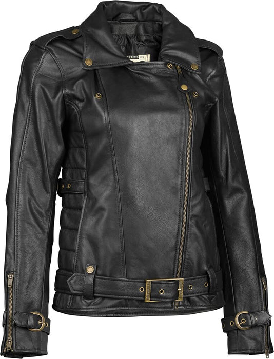 Highway 21 Women's Motorcycle Pearl Jacket (Black, 2X-Large)