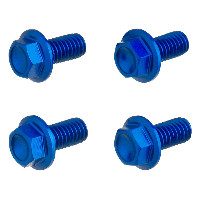 Dr Dry Aluminum Flange Bolts Blue 6x12mm 4 Pack