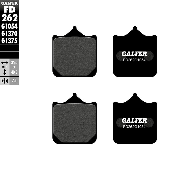 Galfer Semi-Metallic Brake Pads (Front G1054) Compatible With 08-12 TRIUMPH SPD-TRIPLE