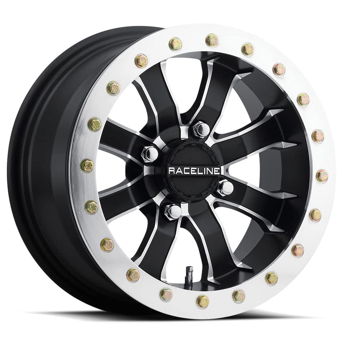 Raceline Wheels A71 MAMBA UTV/ATV Wheel Black Machined Finish 14x8" 4x110", 0 mm offset/(4.5"B/S)