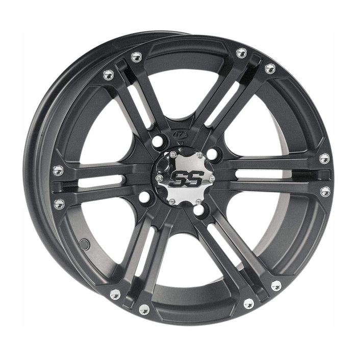 Itp Ss Alloy Ss212 Matte Black Wheel With Machined Finish (12X7"/4X110Mm) 1228364536B