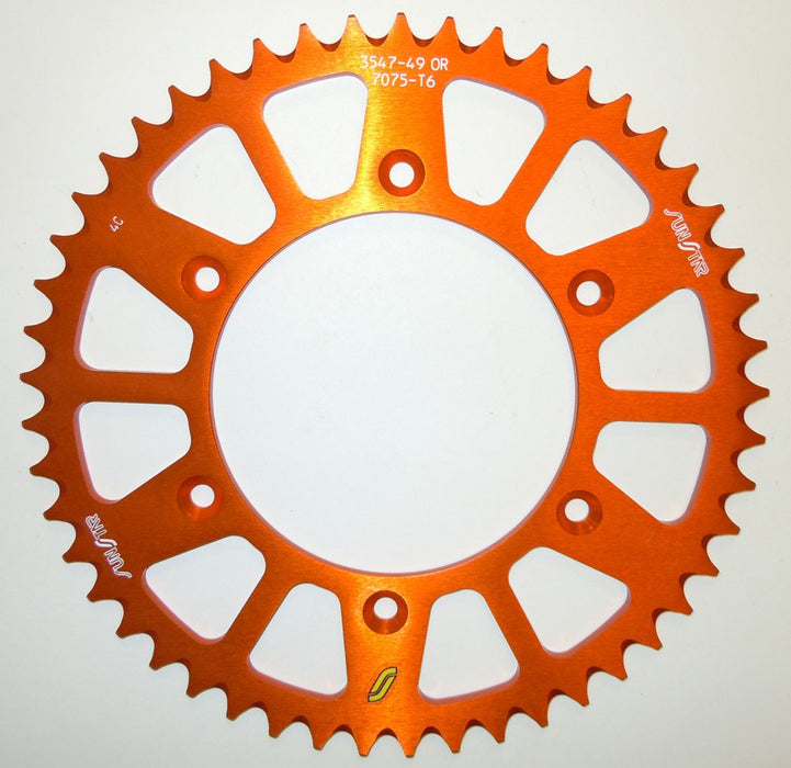 Sunstar Orange 5-354751OR Rear Sprocket Aluminum 51T