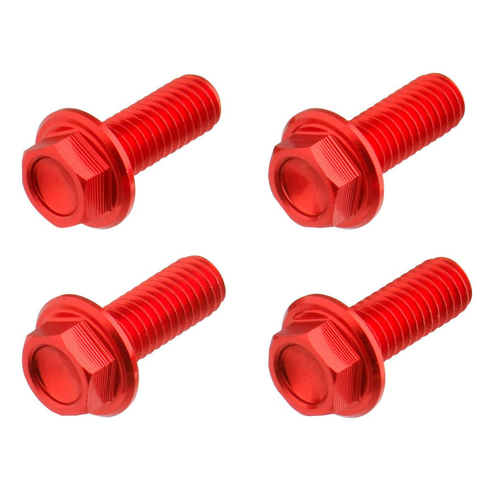 DRC Aluminum Flange Bolts Red 6x16mm 4 Pack D58-51-216