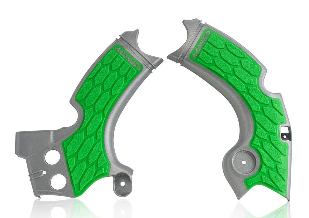 Acerbis 15-20 Kawasaki KX250F/ KX250 Frame Guard X Grip Silver/Green 2657591417