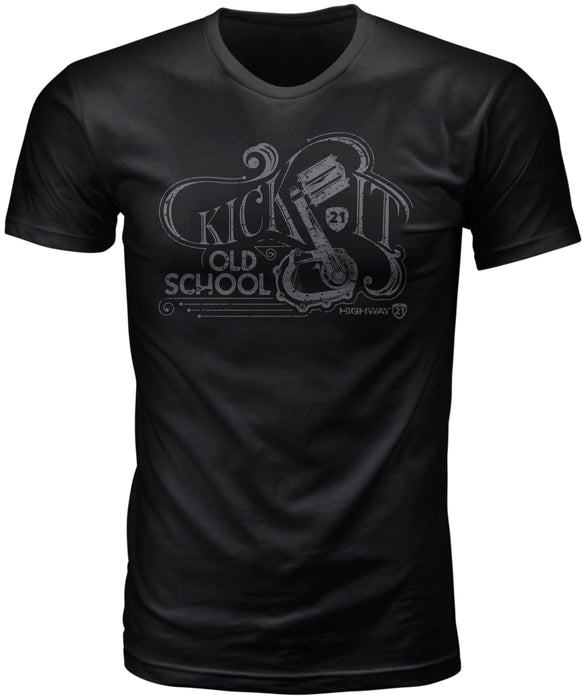 Highway 21 Men's Old School Tee (Black, X-Large)