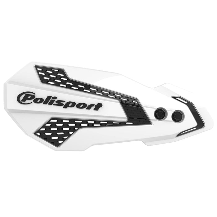 Polisport 8308200014 MX Flow Perch Mount Handguard - White/Black