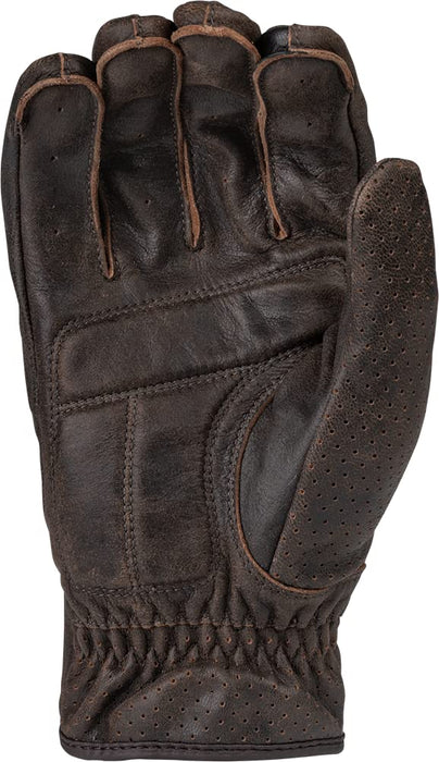 Highway 21 Men's Motorcycle Jab Full Perforated Gloves (Brown, Small)