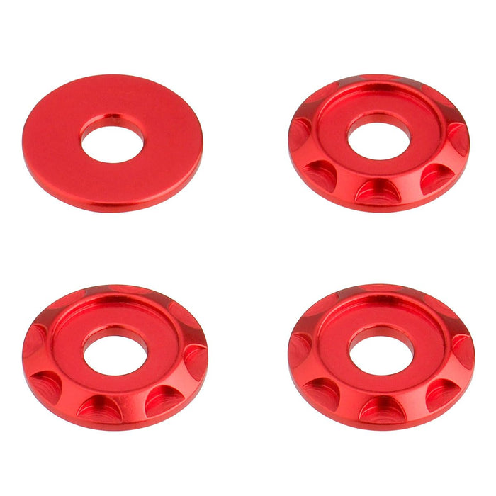 40/PC DRC M6 ALUM SPACERS TYPE 01 RED