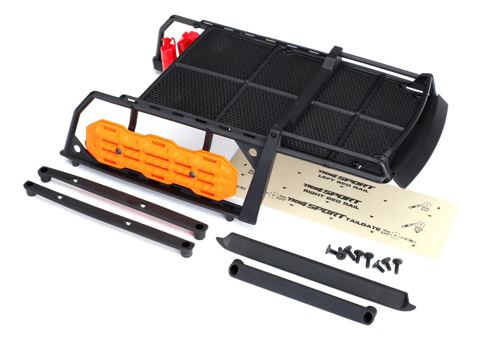 Traxxas 8120X Expedition Roof Rack with Traction Boards Shovel Axe Jack fire Extinguisher Fuel cans mounting Hardware