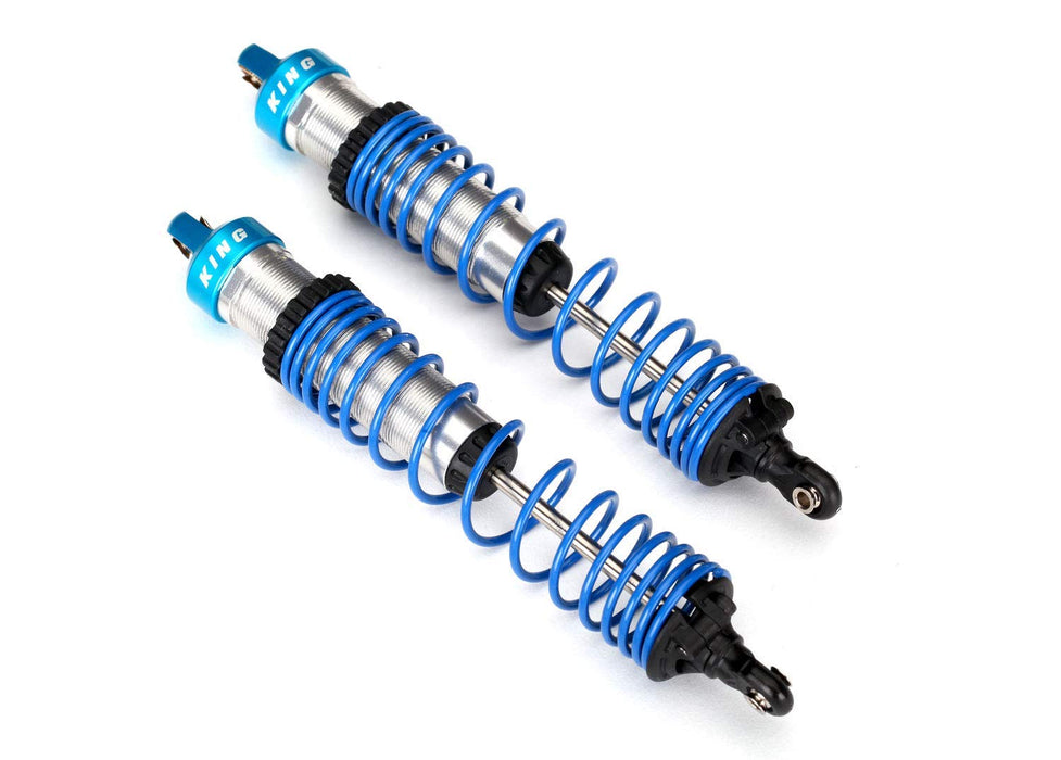 Traxxas TRA8457 - Shock caps Aluminum (Blue-Anodized) King Shocks (4)