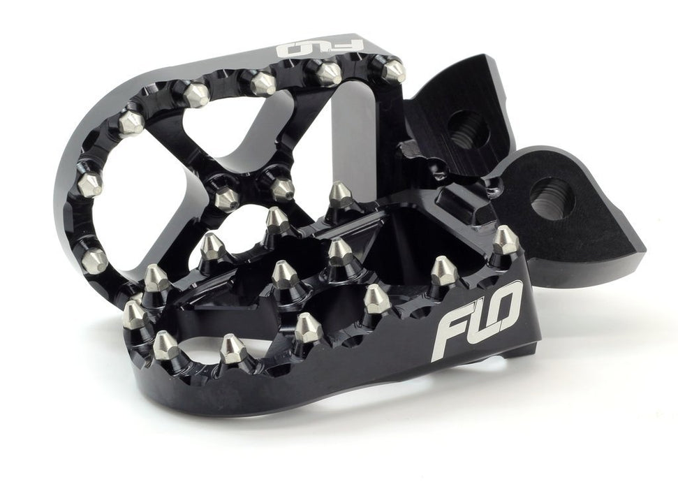 Flo Motorsports Foot Pegs, Fits: KTM Foot pegs 50-525 SX/SXF (FPEG-795BLK)