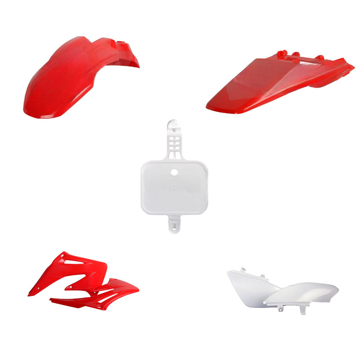 Polisport Full Plastic Kit for Honda CRF50F(04-24) OEM Quality Restyling Kit with Superior Fit, Flexibility, and Durability (Red/White)