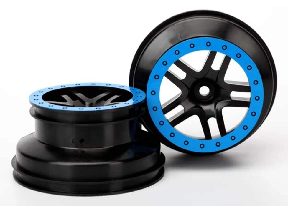 Traxxas 5886A Wheels Short Course Truck Split-Spoke Black 2WD Front 2-Piece