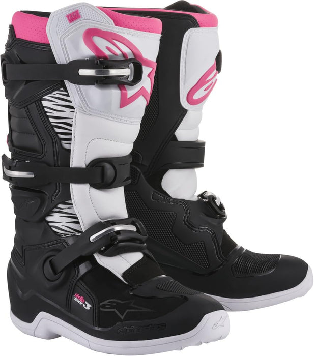 Alpinestars 2013218-130-7 Tech 3 Stella Boots Black/White/Pink Sz 07