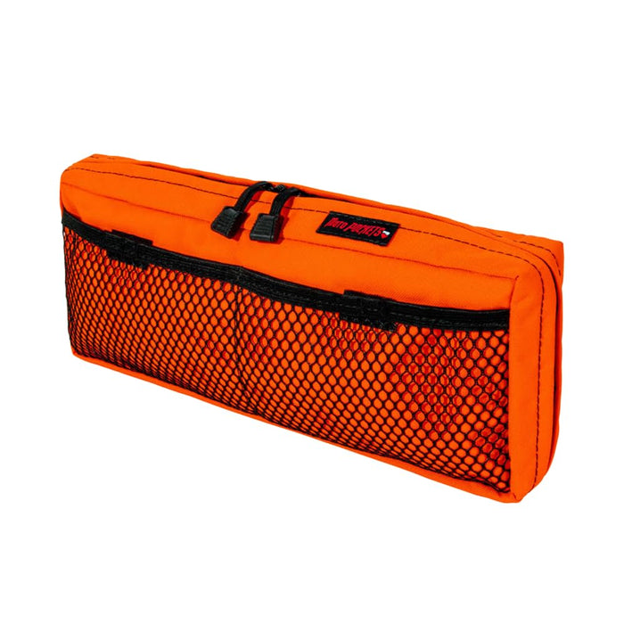 Moto Pockets Motorcycle Pannier/Side Case Lid Bag Hi-Vis Orange, 14"x6" 2.75 Liters, Quick Installation, Made in the USA