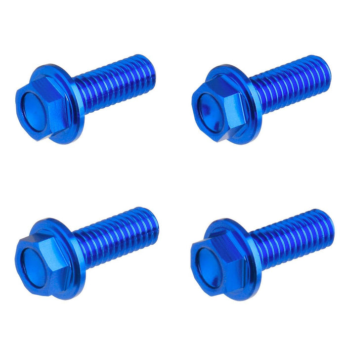 DRC Aluminum Flange Bolts Blue 6x16mm 4 Pack D58-51-116