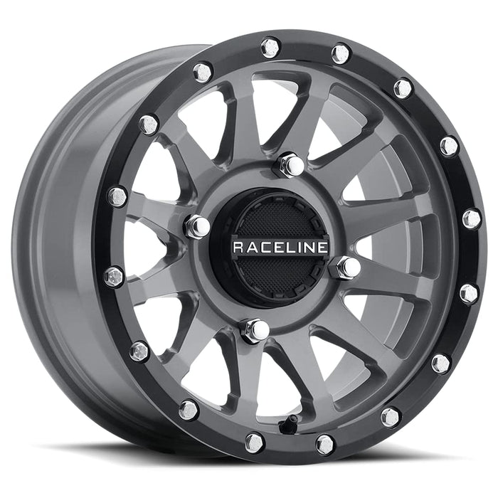 Raceline Trophy Wheel (Front / 15X6 4/137 5+1) (Black/Grey) Compatible With 19 CAN-AM REN1000