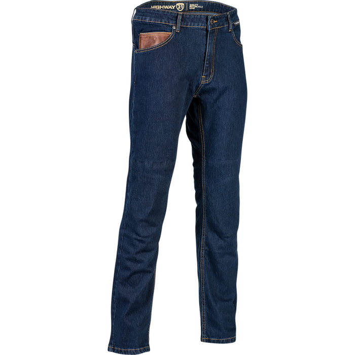 Highway 21 Men's Motorcycle Stronghold Jeans (Blue, US 42)