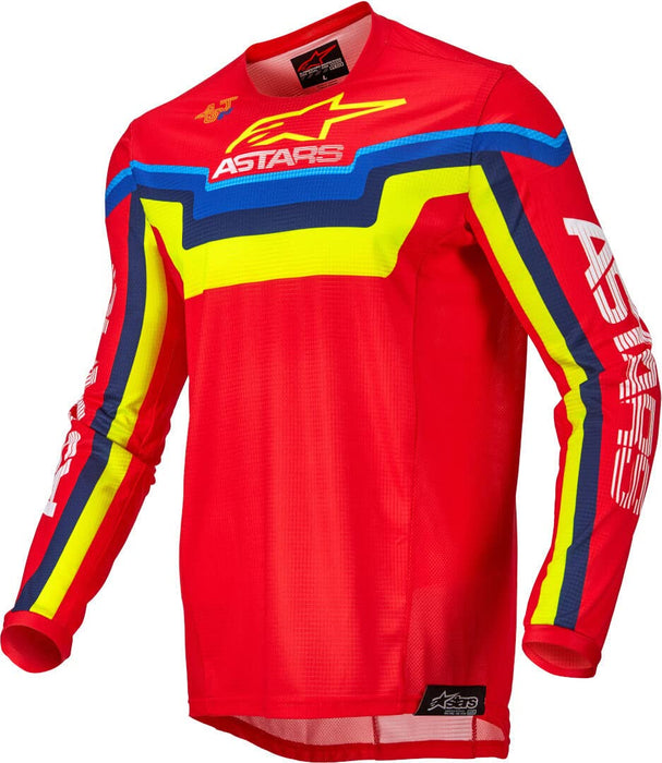 Alpinestars Techstar Quadro Jersey Bright Red/Ylw Fluo/Blue Xl (3761122-3057-XL)