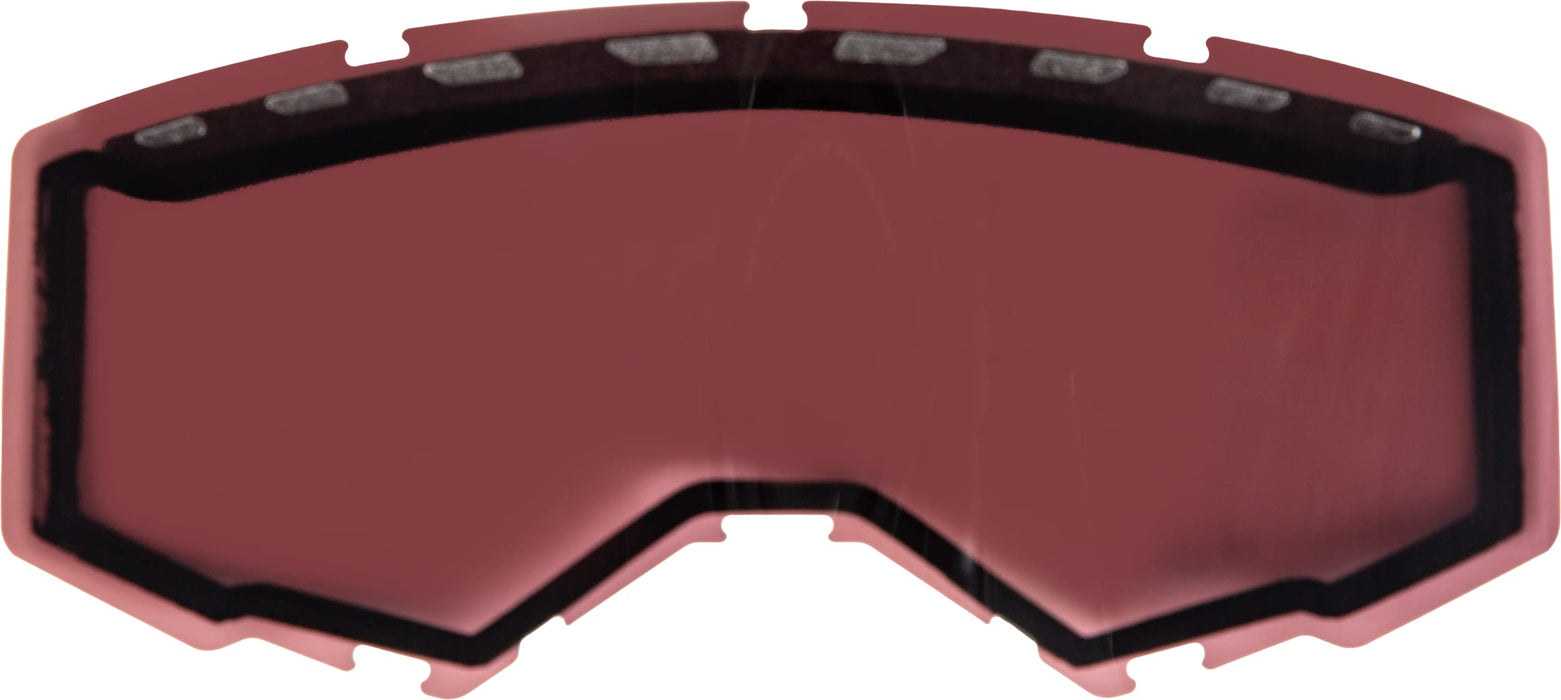 FLY Racing Adult Goggle Replacment Dual Lens With Vents (Silver Mirror/Polarized Rose, Fits Zone Pro, Zone and Focus Models)