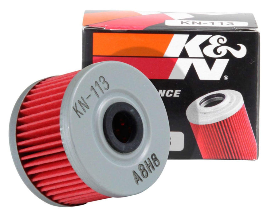 K&N Motorcycle Oil Filter: High Performance, Premium, Designed to be used with Synthetic or Conventional Oils: Fits Select Honda ATV Models, KN-113