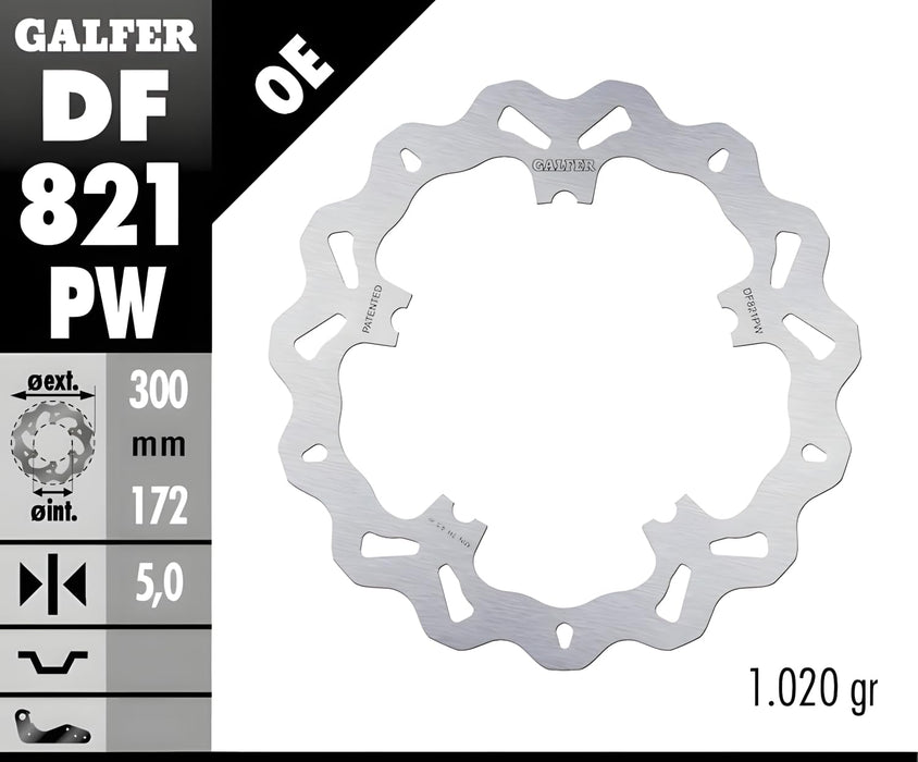 Galfer Solid Mount Wave Brake Rotor - Front (Front)