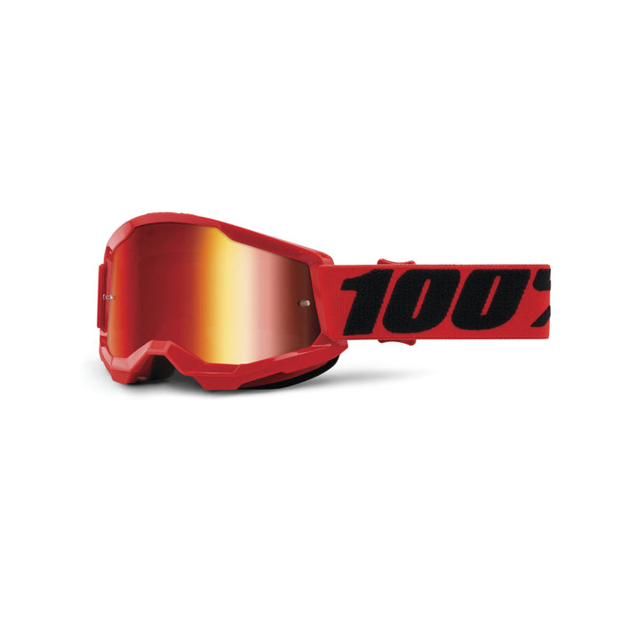 100% STRATA 2 JUNIOR Goggle Red - Mirror Red Lens