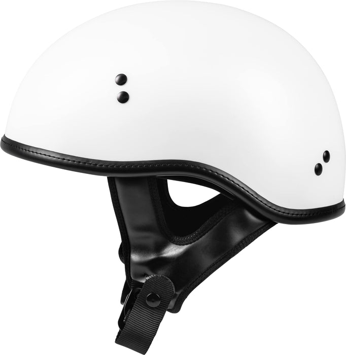 Highway 21 Motorcycle .357 Half Helmet (White, X-Large)