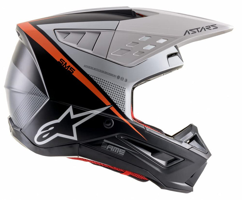 Black/White/Orange Sz XS Alpinestars SM5 Rayon Helmet (8304121-1242-XS)