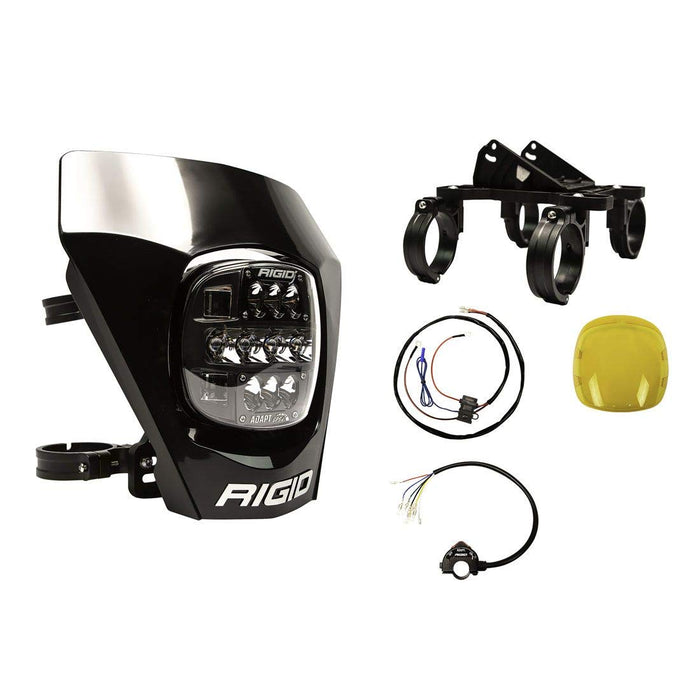 Rigid Industries - 300416 Adapt XE Extreme Enduro LED Moto Kit - LED Light with 3 Lighting Zones - GPS Module (Black)