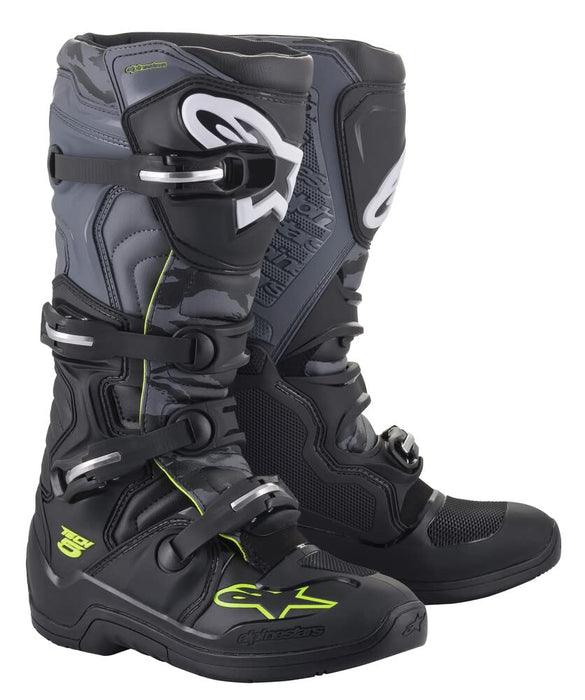 Alpinestars Tech 5 Boots Blk/Cool Grey/Ylw Fluo (Size 11) (2015015-1055-11)