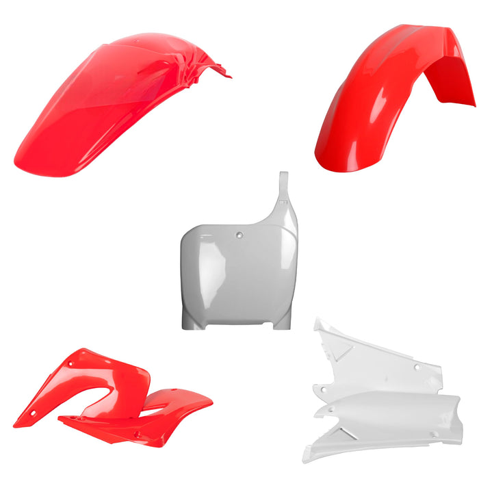 Polisport Full Plastic Kit for Honda CRF 450R (2005-06) OEM Quality Restyling Kit with Superior Fit, Flexibility, and Durability (Red/White)