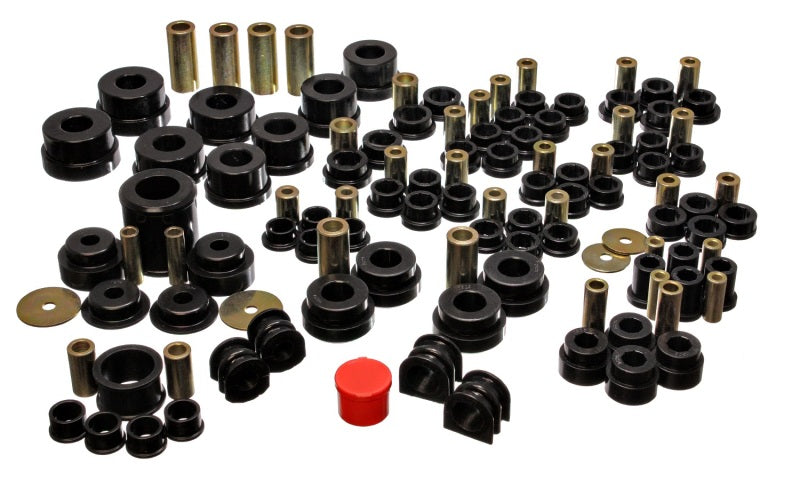 Energy Suspension 02-09 Compatible with Nissan 350Z / 03-07 Compatible with Infiniti G35 Coupe Black Hyper-Flex Master Bushing Set 7.18108G