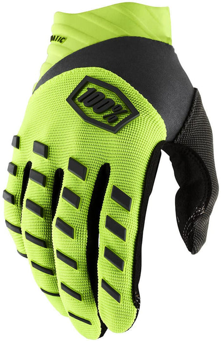 100% Airmatic Youth Gloves Fluo Yellow/Black Sm 10001-00004