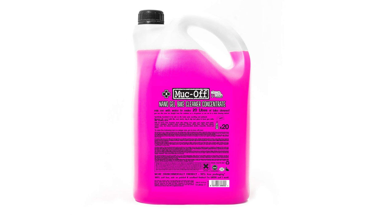 Muc-Off Bike Cleaner Concentrate, 5 Liter - Fast-Action, Biodegradable Nano Gel Refill - Mixes with Water to Make Up to 20 Liters of Bike Wash