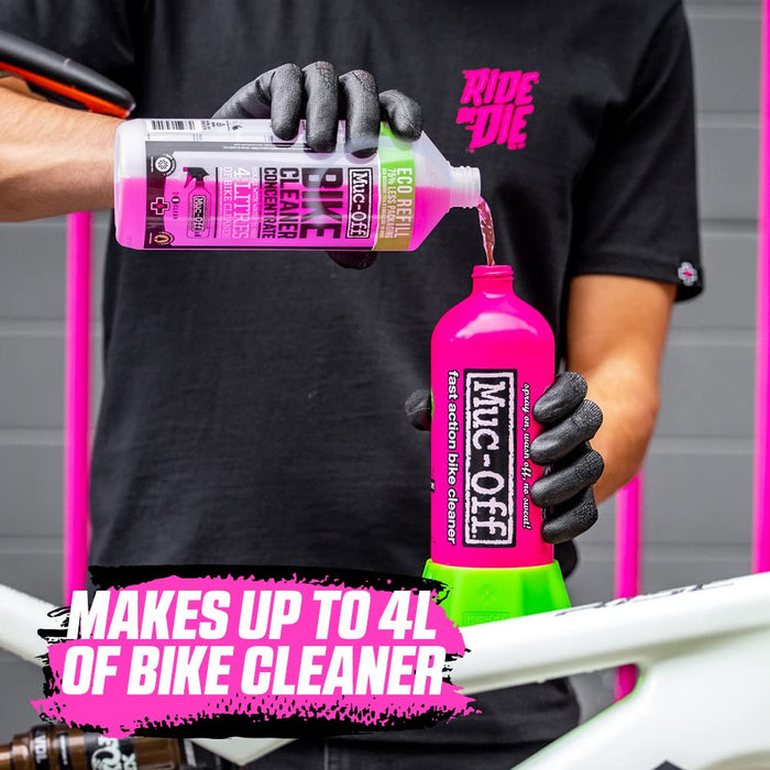 Muc Off Bike Cleaner Concentrate, 1 Liter - Fast-Action, Biodegradable Nano Gel Refill - Mixes with Water to Make Up to 4 liters of Bike Wash