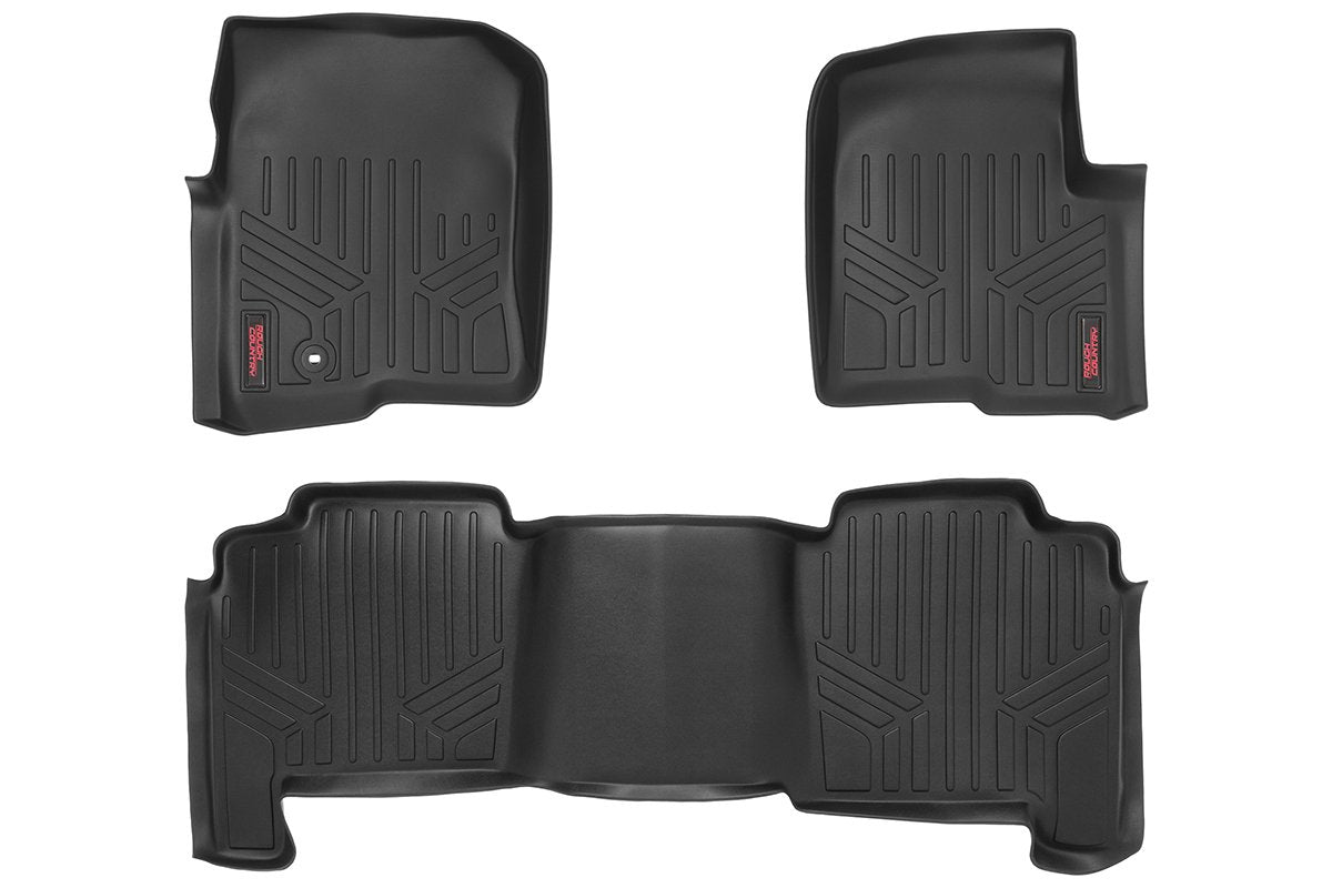 Rough Country Floor Mats Fr & Rr Fits Ford F-150 2WD/4WD (2004-2008) M-50412