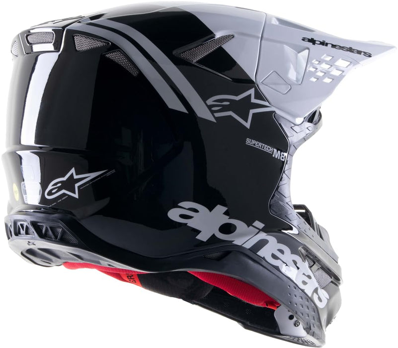 Alpinestars Supertech S-M8 Radium 2 Helmet (Black White Glossy, X-Large)