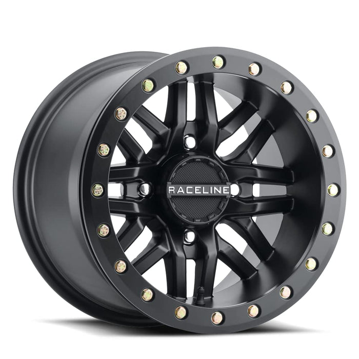 Raceline Wheels A91B RYNO UTV/ATV Wheel Black W/Black Ring 15x10 4x137, 0 mm Offset/(5.5" B/S)