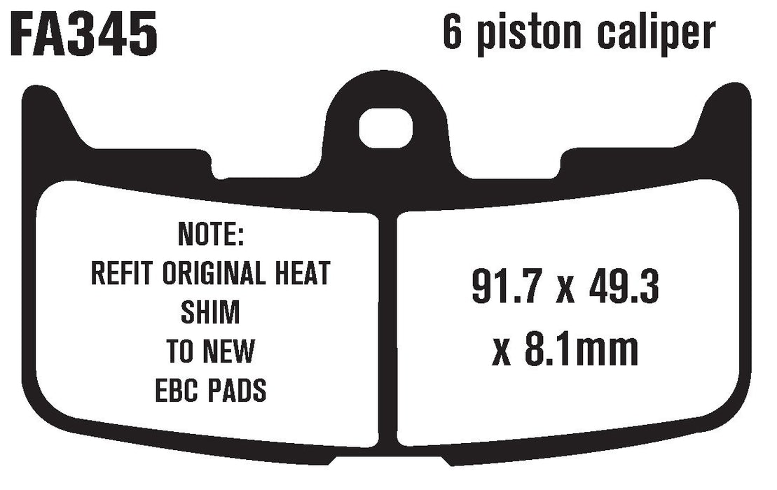 EBC Brakes FA345HH Disc Brake Pad Set